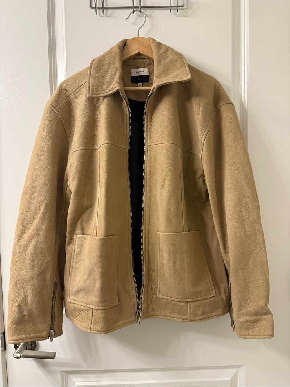 Reformation Veda Bennett Leather Jacket